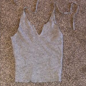 Grey crop top